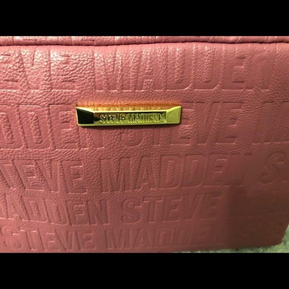 Steve Madden double zipper cosmetic bag rose - Picture 2 of 5